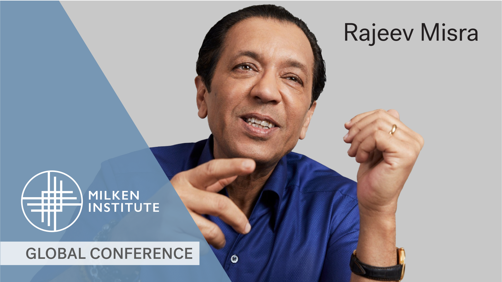 Image of Rajeev Misra on Milken Institute's Global Conference