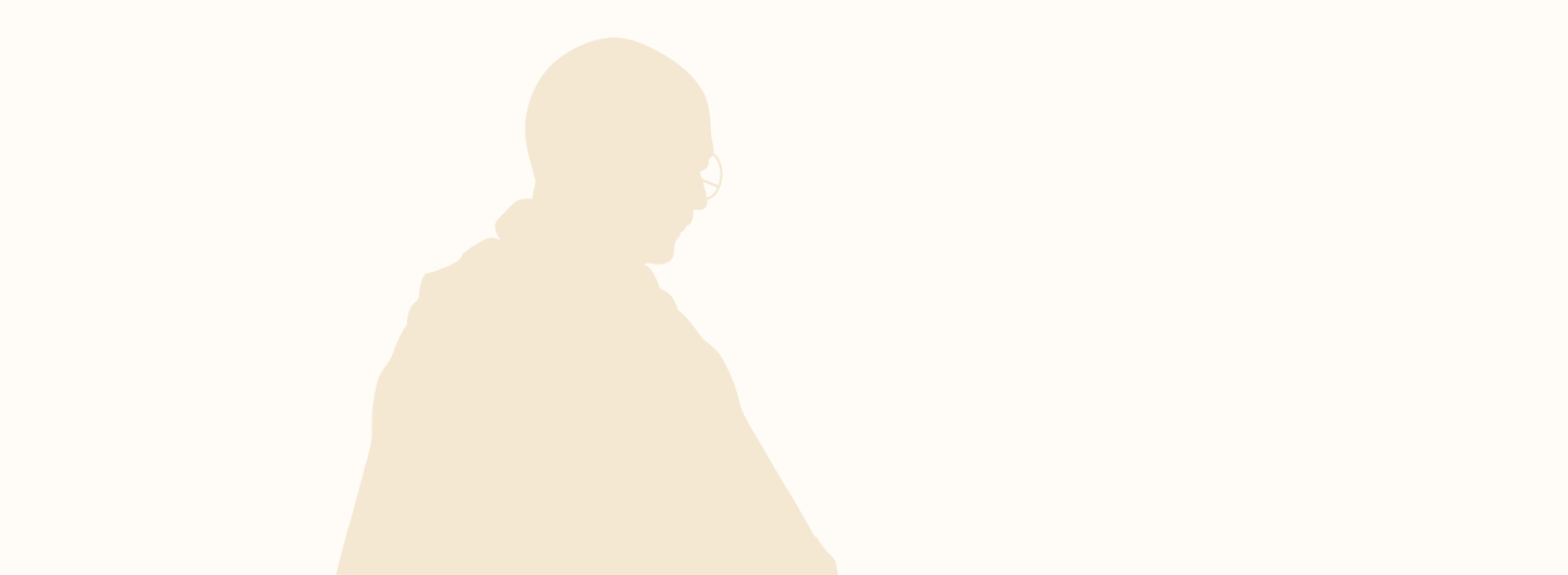 Illustration of Ghandi silhouette