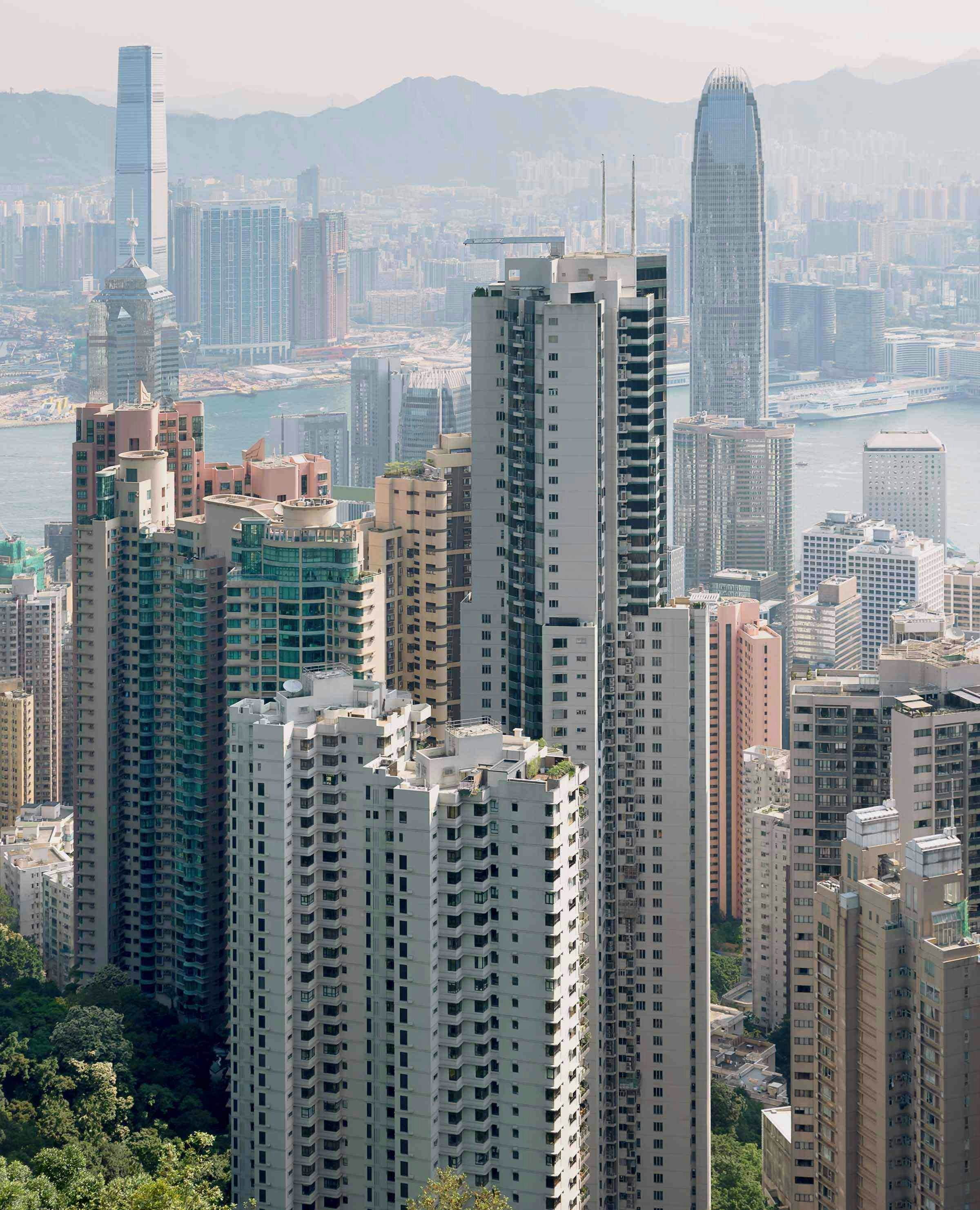 Aerial photo of Victoria Peak, Hong Kong